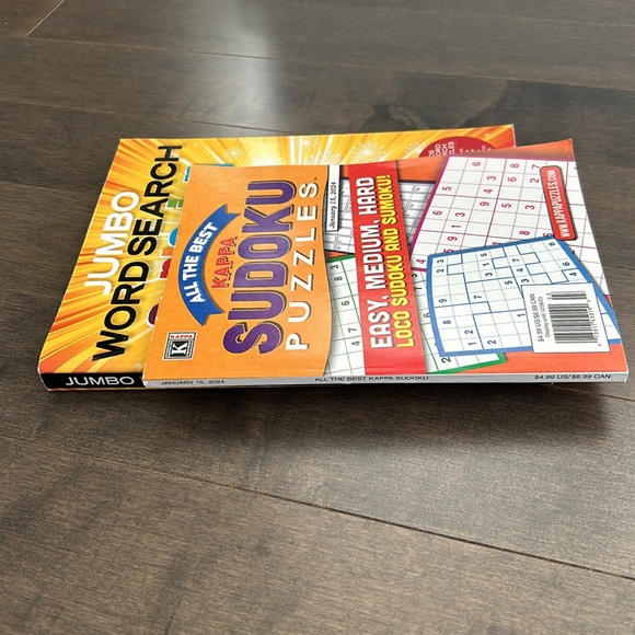 Jumbo Word Search & Kappa Suduko Puzzles, Brain Teasers Easy Medium Hard Puzzles - Picture 5 of 13